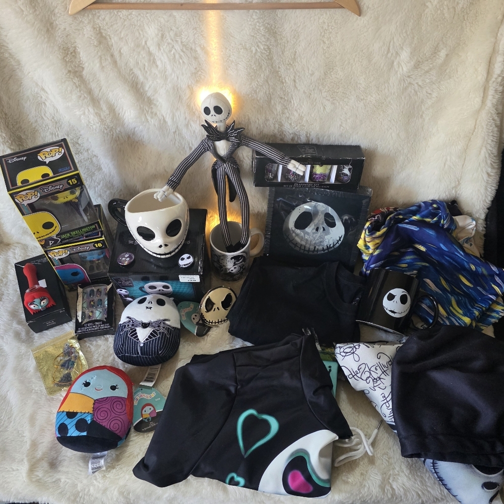 Disney Nightmare Before Christmas Collectibles Lot Hoodies Funko Mug Decor Goth
